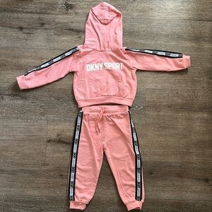 DKNY SPORT Matching Hoodie & Joggers Set Size 3T